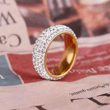Edelstahl Herrenringe 8mm Zirkon Silber Gold Ehering 50