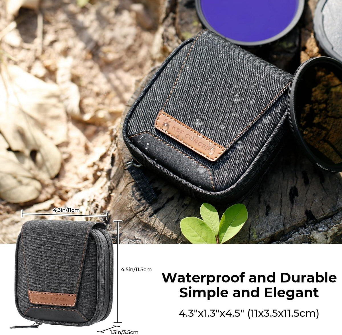 K&F Concept 4-in-1 Filter-Tasche für Kamera Filter bis 95 mm