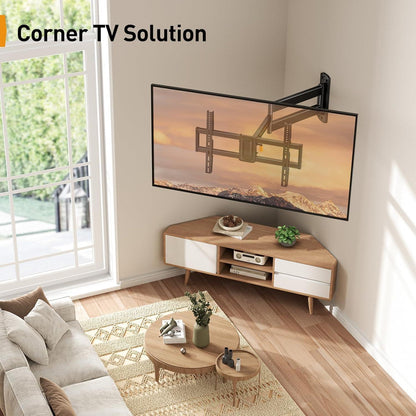 TV Wandhalterung schwenkbar mit langem Arm für 32-75 Zoll Fernseher