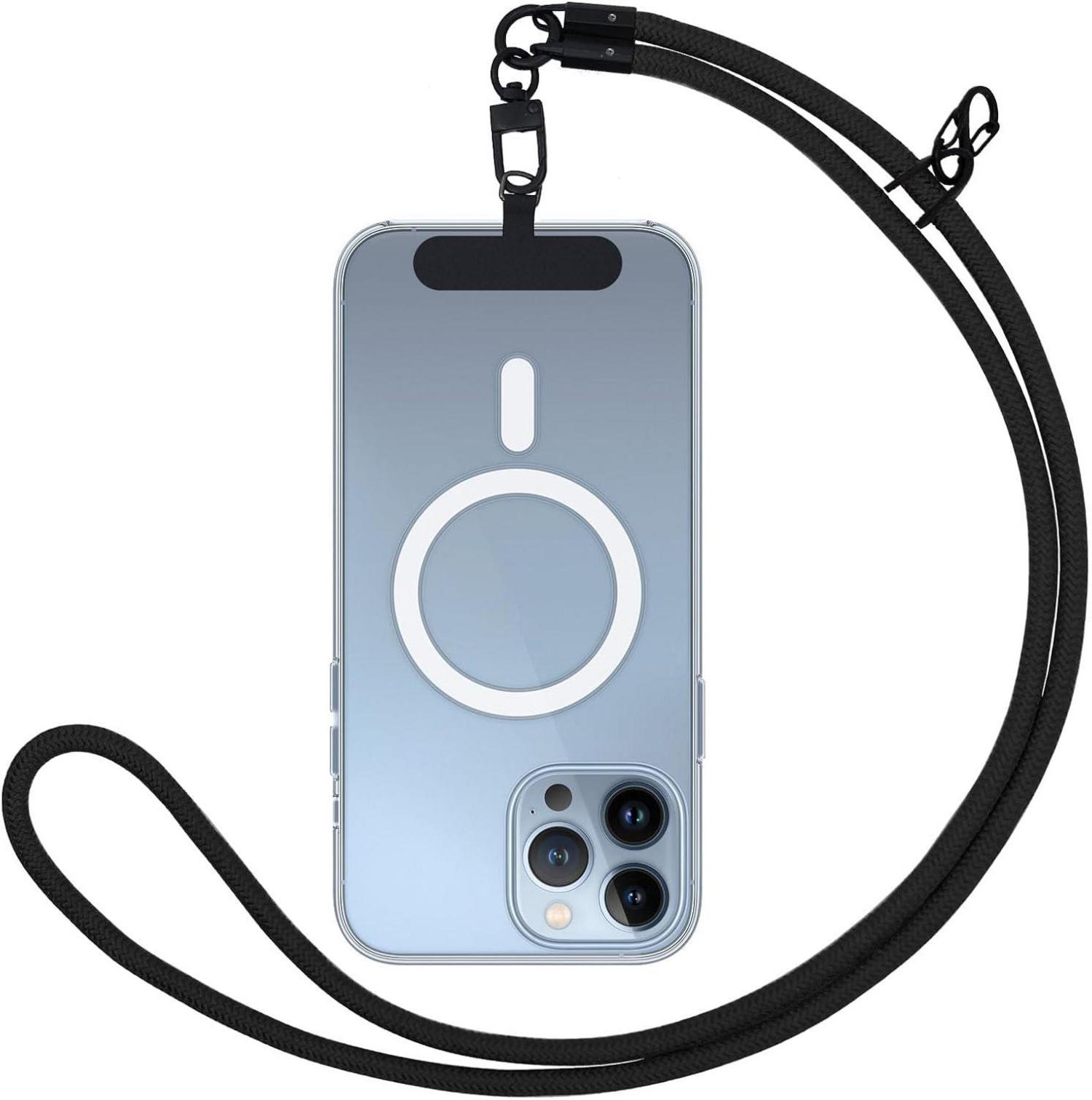 Handykette Universal Smartphone Accessoire Nylon Schwarz