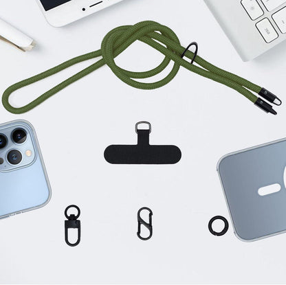 Handykette Universal Smartphone Hängeseil handyband Nylon dunkelgrün