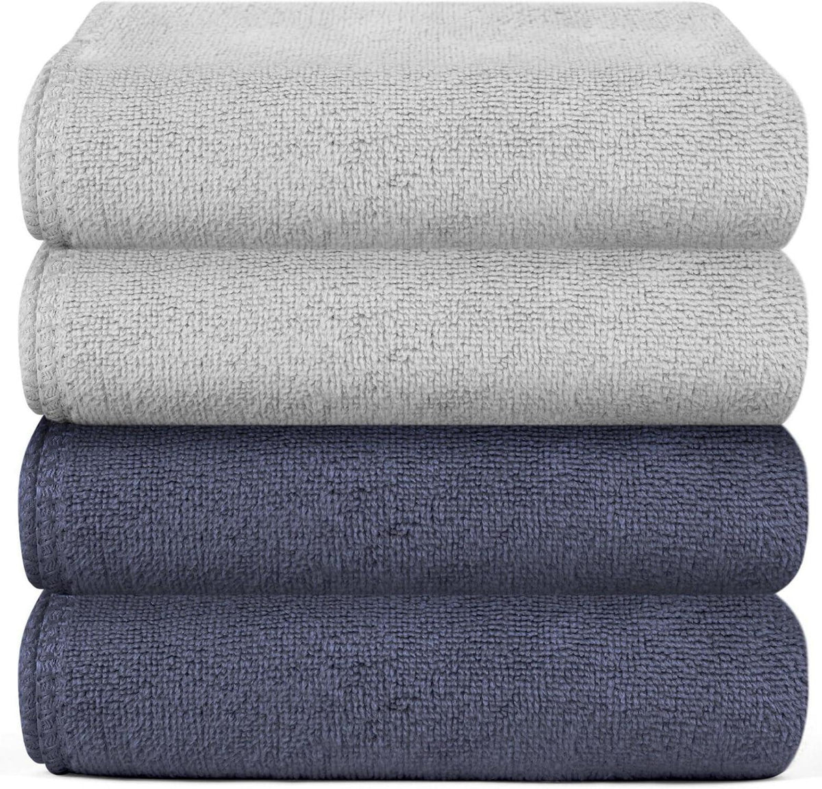 4er Set Microfaser Handtücher für Sport und Reise 30x70cm