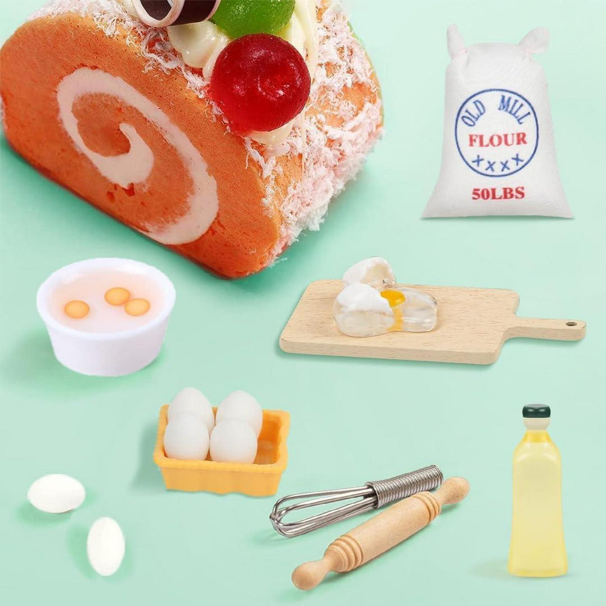Miniatur Wichtel Zubehör 1/12 Weihnachten Küchen Set 9-teilig