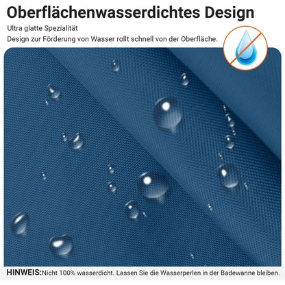 Duschvorhang Dunkelblau 120x180 cm Beschwerter Saum Wasserabweisend