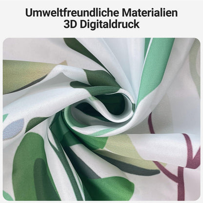 Duschvorhang Grün Blätter 200x200cm Antischimmel Polyester mit 12 Ösen