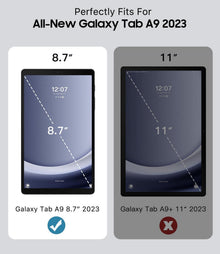 Samsung Galaxy Tab A9 8,7 Hülle 2023 Schwarz - Ständer