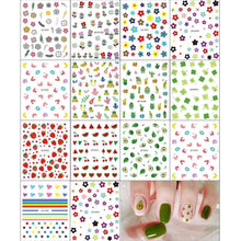 Nagelsticker für Kinder – Regenbogen Blumen Frucht Design