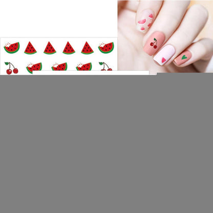 Nagelsticker für Kinder – Regenbogen Blumen Frucht Design