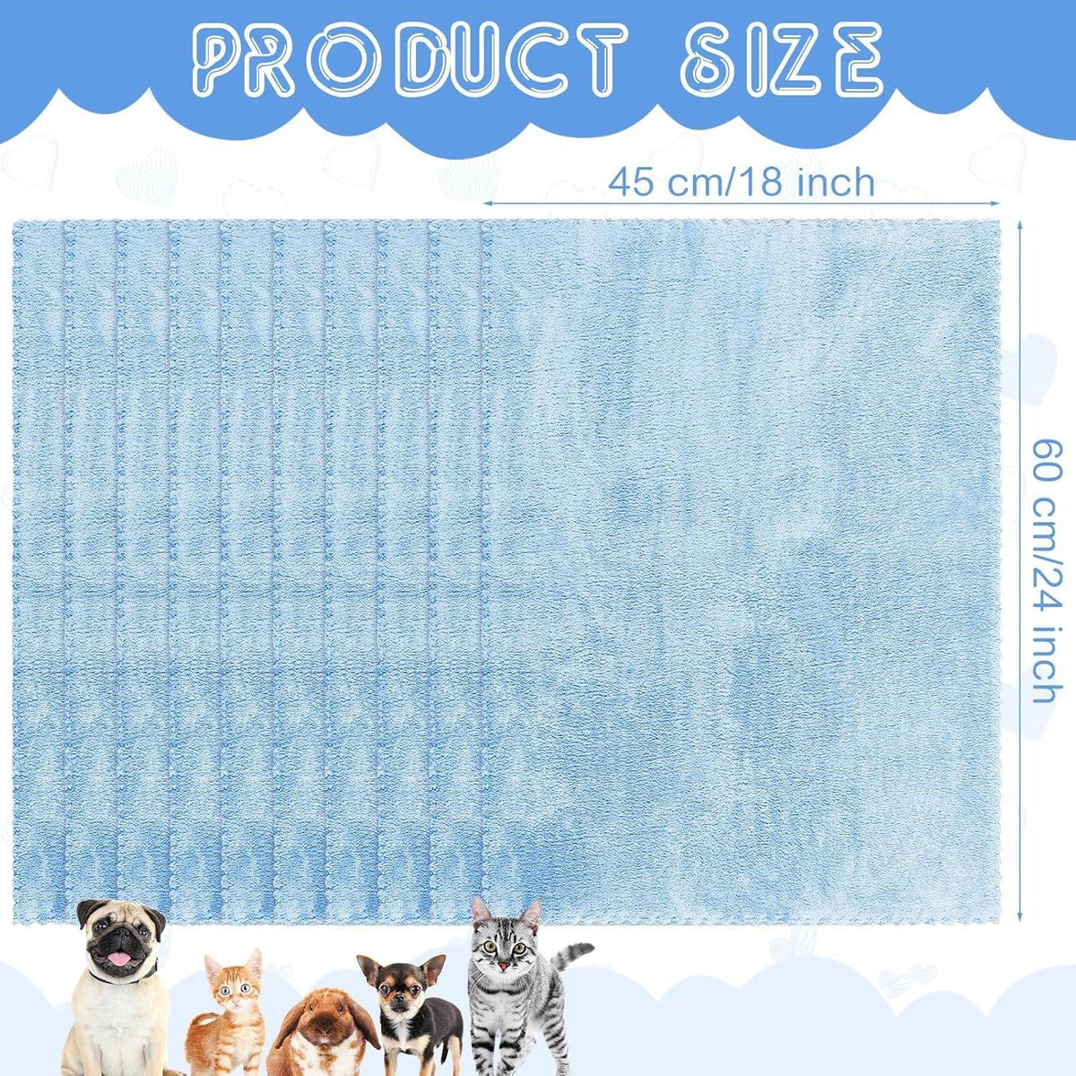 Wasserdichte Meerschweinchen Decken Set - 10 Stk. (Blau, 18