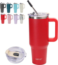 40oz Doppelwandiger Vakuum-Tumbler mit Strohhalm und Deckel