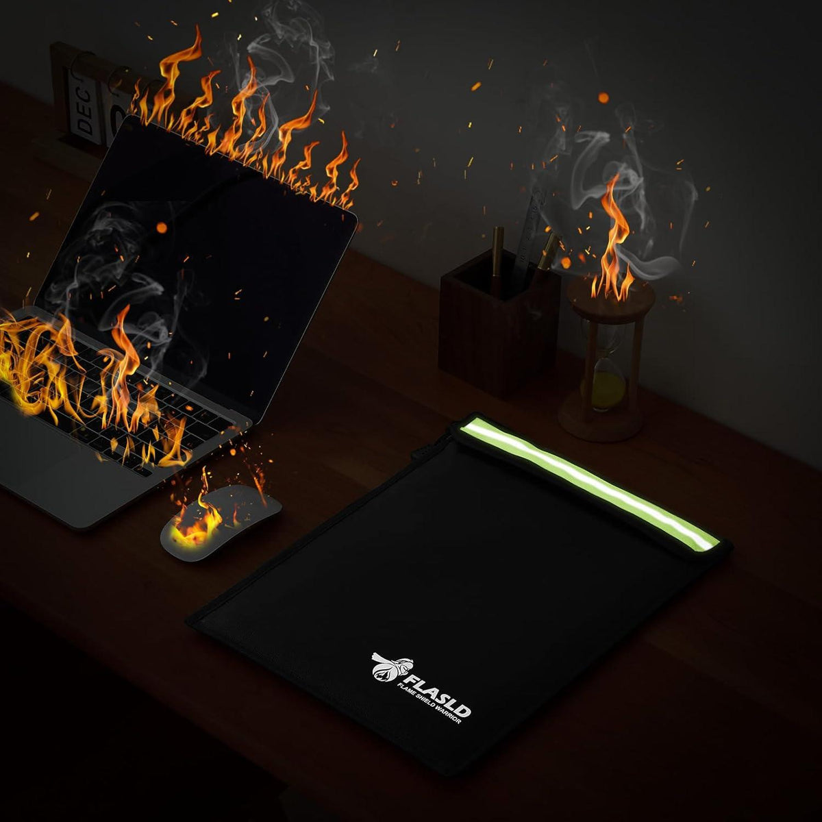 Feuerfeste Dokumententasche Reißverschluss Fiberglas Taschen Bis 1371℃ Geldkassette A4 A5