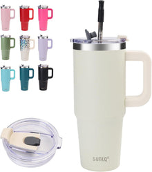 Doppelwandiger Edelstahl Tumbler mit Griff und Stroh-30oz