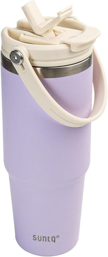 Isolierte 30oz Edelstahl Tumbler mit Griff, Flip Stroh und