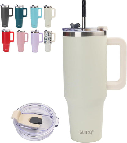 40oz Doppelwandiger Vakuumisolierter Tumbler mit Griff und Stroh
