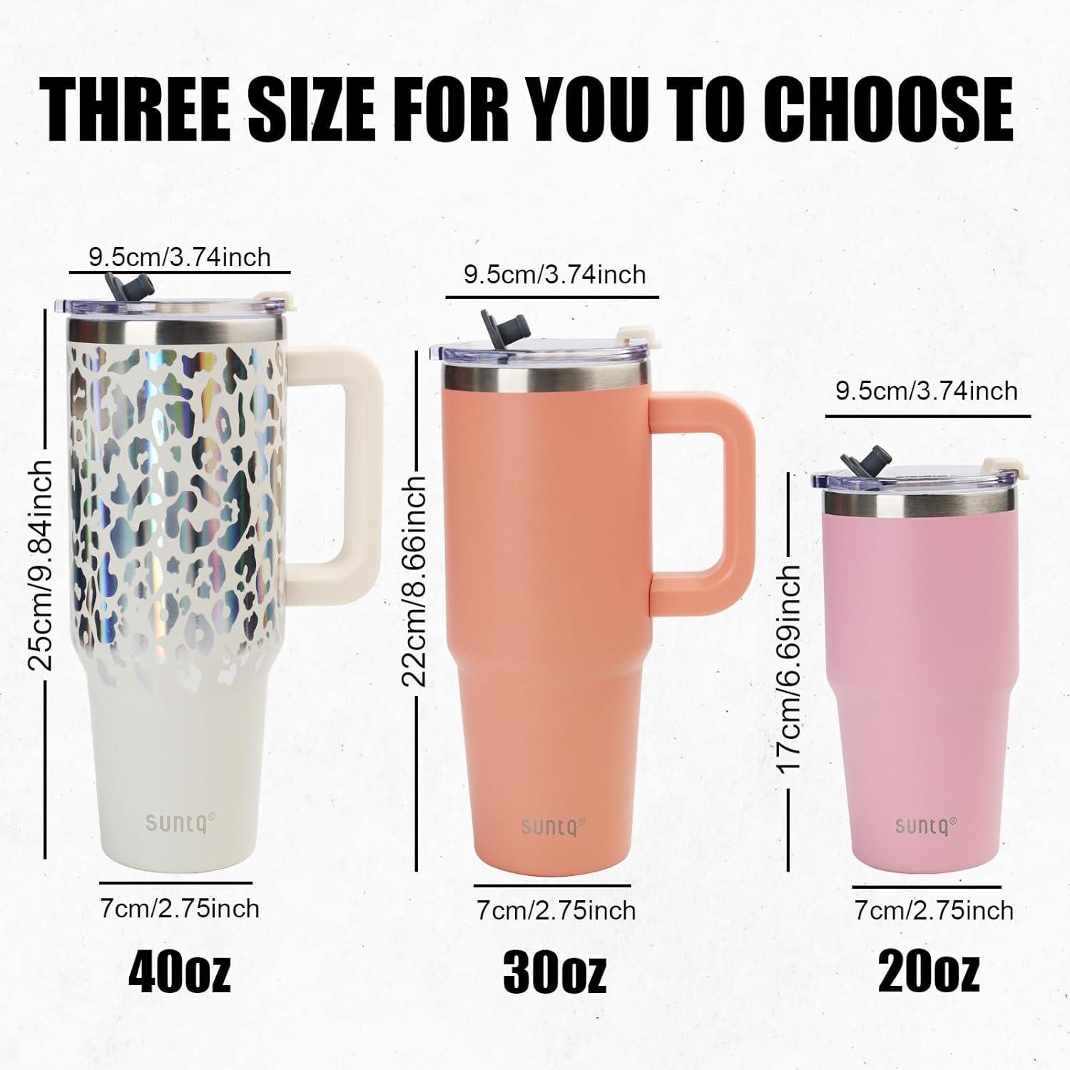 40oz Thermobecher mit Griff und Strohhalm, doppelwandig isoliert
