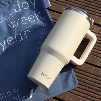 40oz Tumbler mit Griff und Strohhalm, doppelwandig