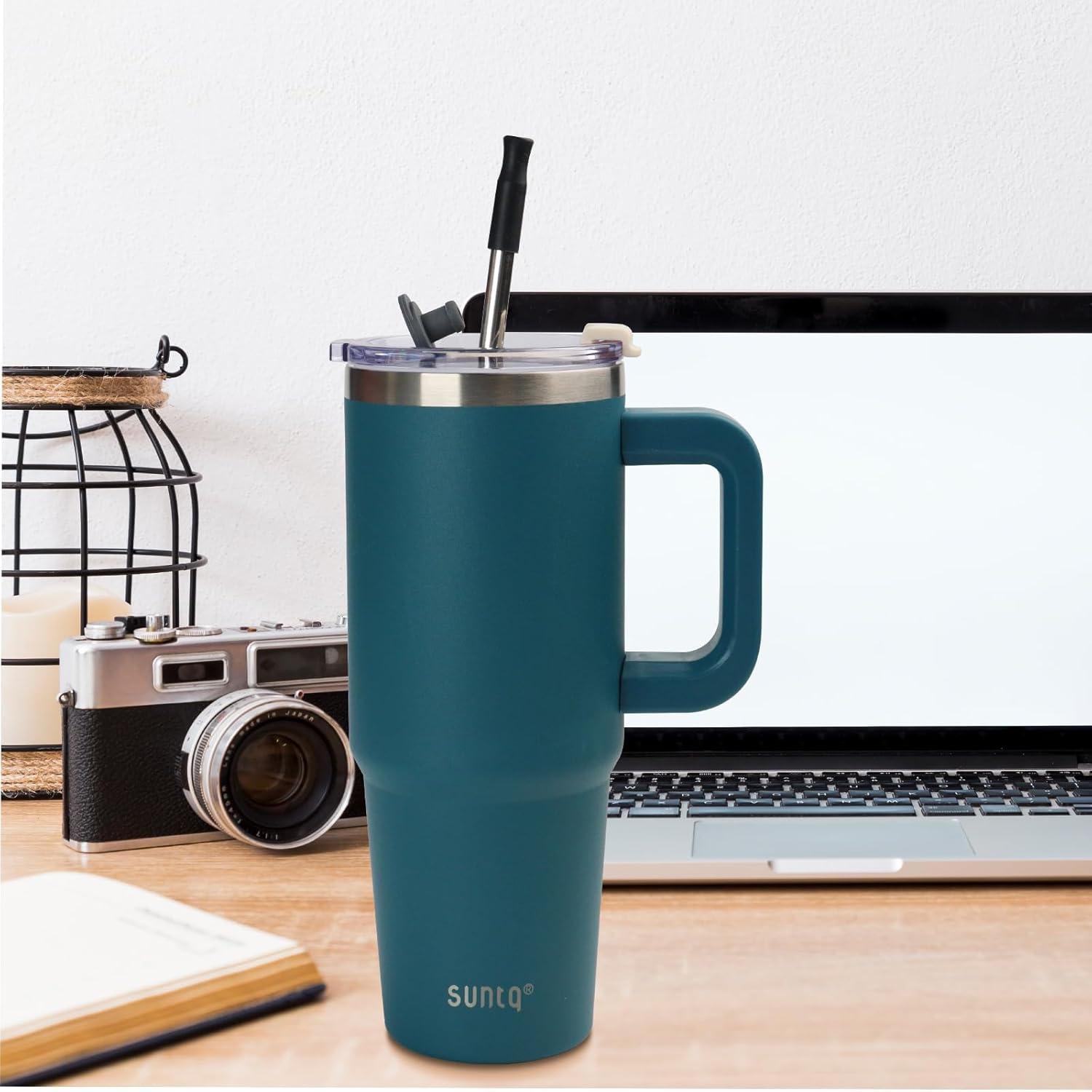 40oz Tumbler mit Griff und Strohhalm, Edelstahl Isolierte