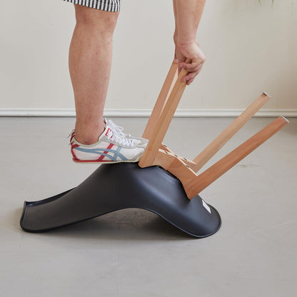Skandinavische Esszimmerstühle 4er-Set Schwarz mit Sitzkissen