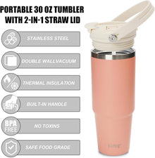 Isolierter 30oz Tumbler mit Griff und Flip