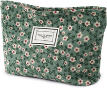 Kosmetiktasche Cord Blumenmuster multifunktionaler Organizer