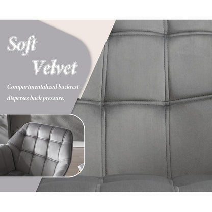 Gepolsterter Samt Sessel mit Armlehne – Modernes Wohnzimmer Loungemöbel Grau