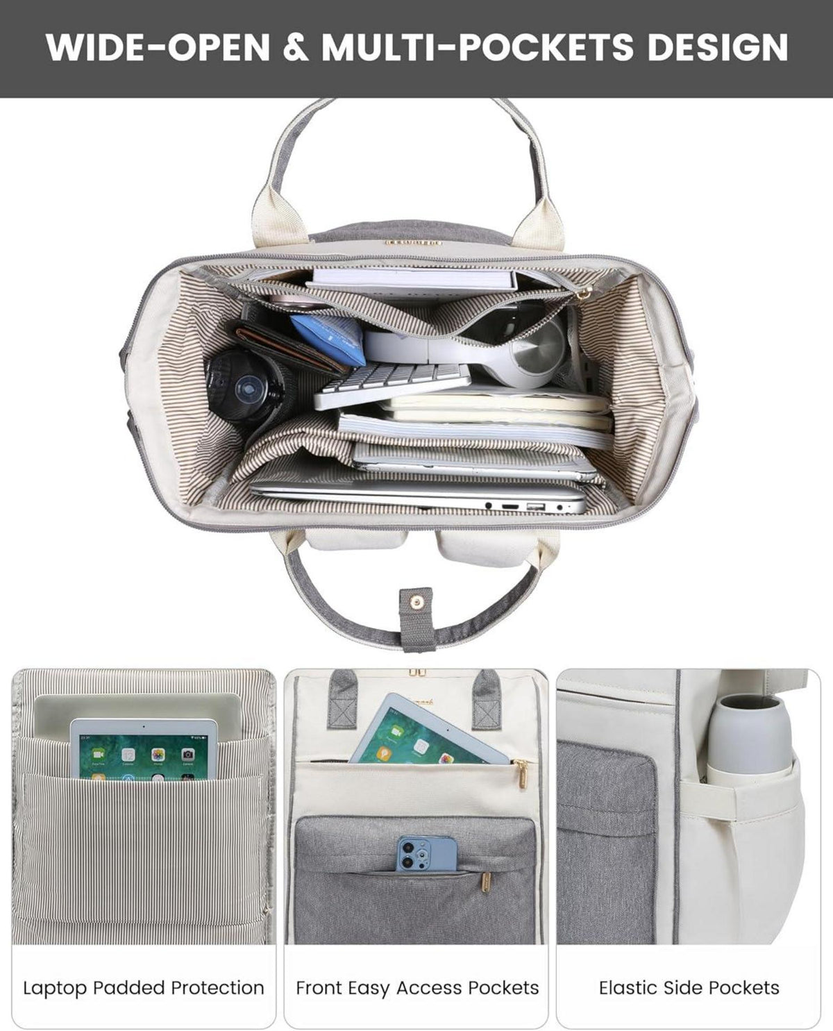 15,6 Zoll Laptop Rucksack Frauen Handtasche