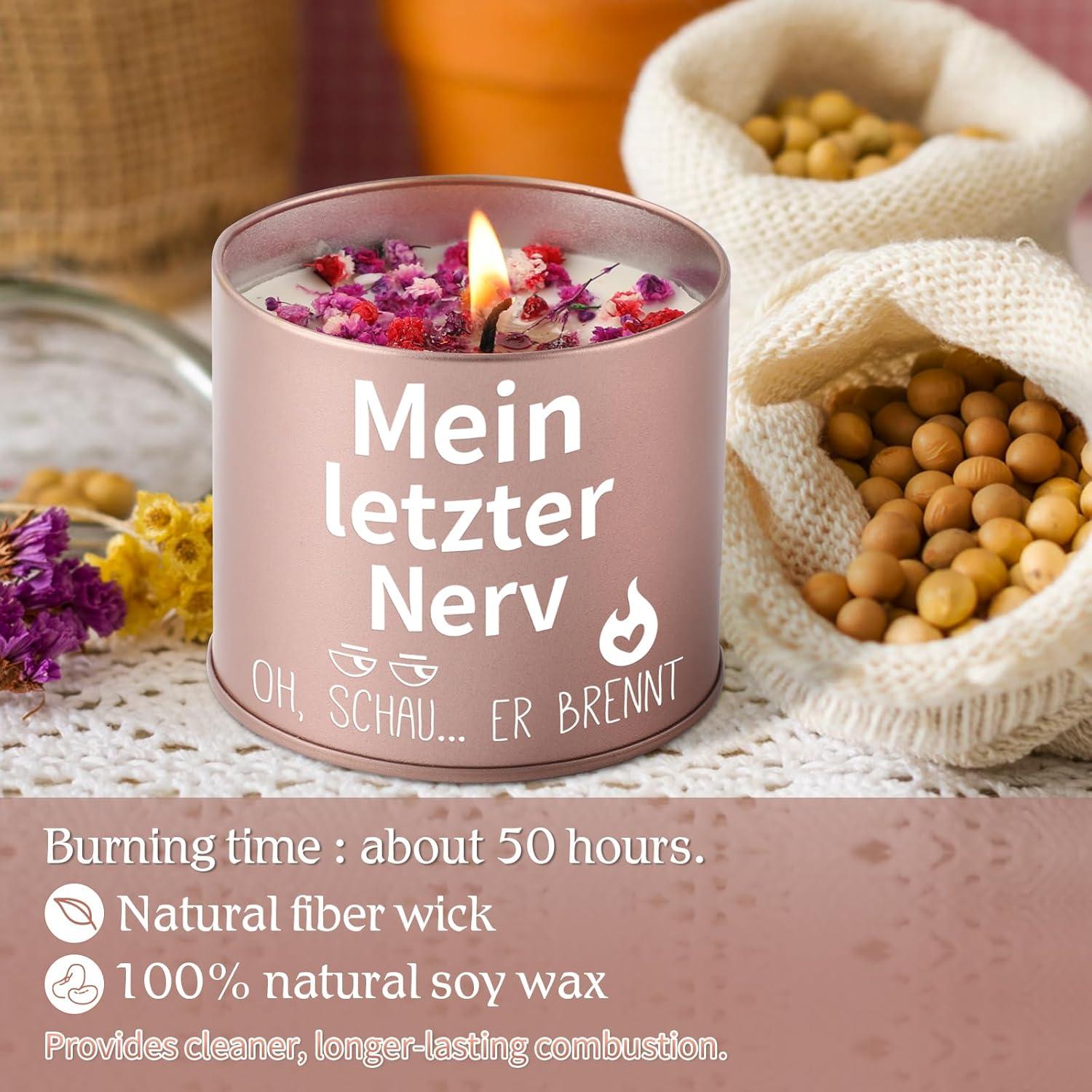 Geschenkidee: Lustige Kerze aus Metall mit Spruch