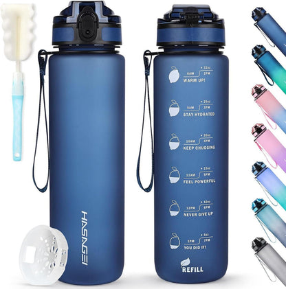 Sport Trinkflasche 1L BPA frei Tritan Wasserflasche auslaufsicher mit