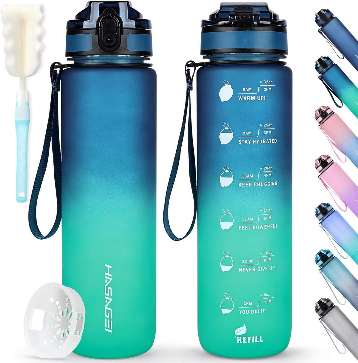 Sport Trinkflasche 1L BPA-frei Tritan Auslaufsicher Fitnessstudio Büro