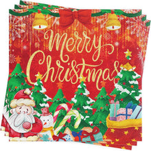 Weihnachtsservietten Merry Christmas 40Stück Rot Tischdeko