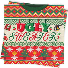 Servietten Weihnachten Ugly Sweater Rot Tischdeko 40Stück 33x33cm