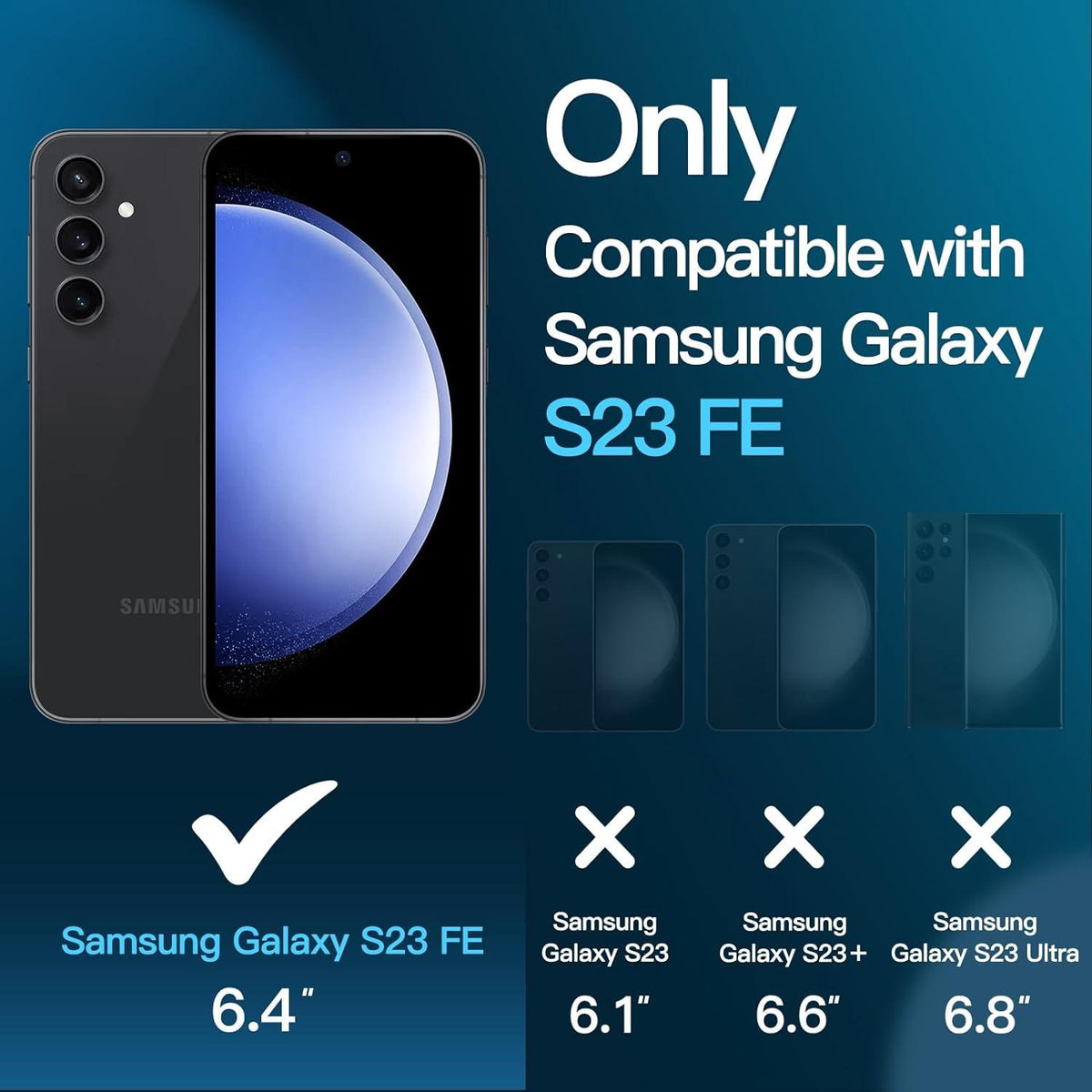 Samsung Galaxy S23 FE 6,4 Zoll Panzer Schutzfolie 3 Stück