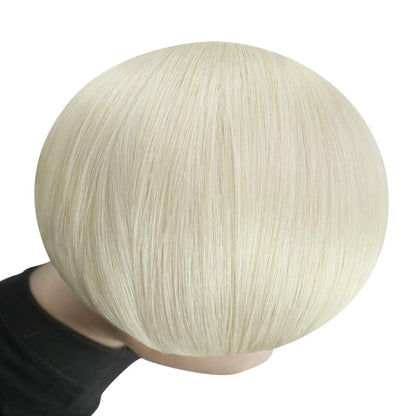 Echthaar Bondings Platinblond 45cm - 50g