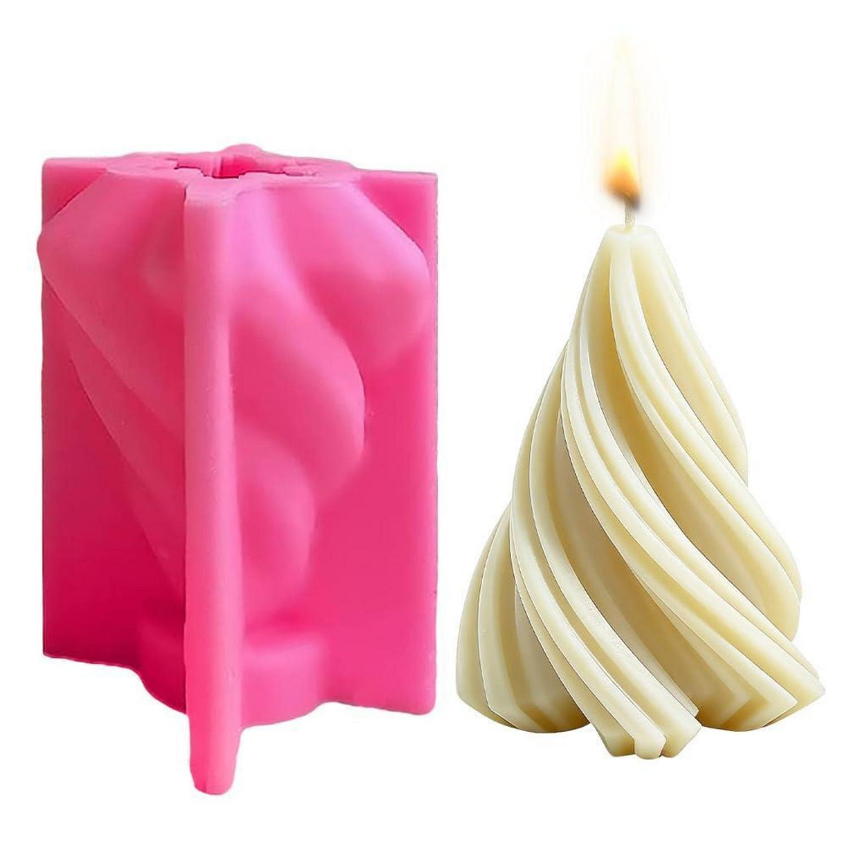 Silikon Kerzenform 3D – Stumpenkerzen Gießform für DIY Basteln