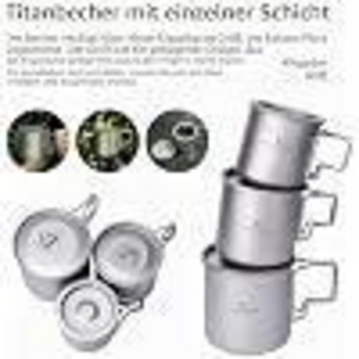 Titan Camping Tasse – Ultraleicht, 220ml/350ml/500ml