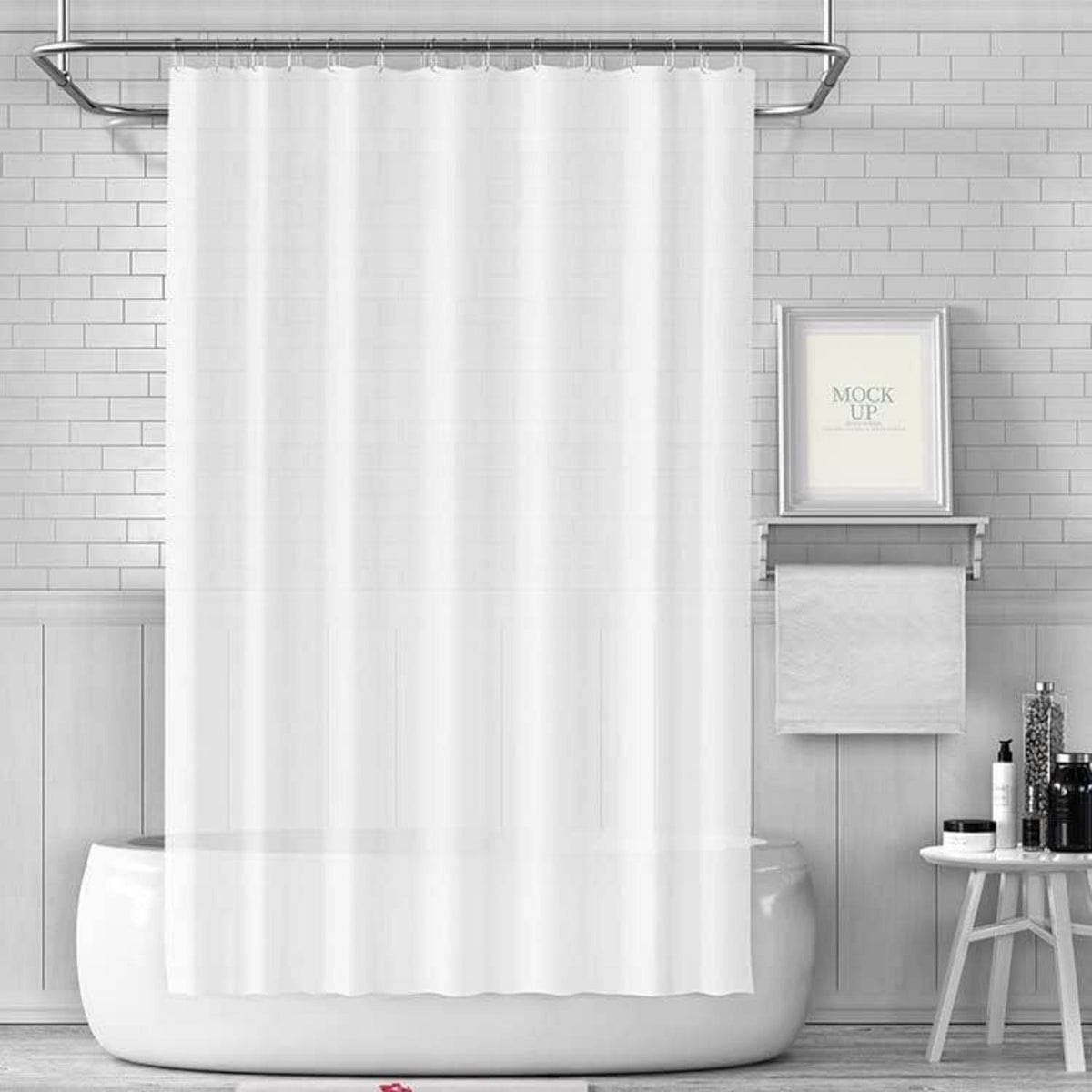 Badevorhang Duschvorhang Anti-schimmel Wasserdicht Waschbar mit 12