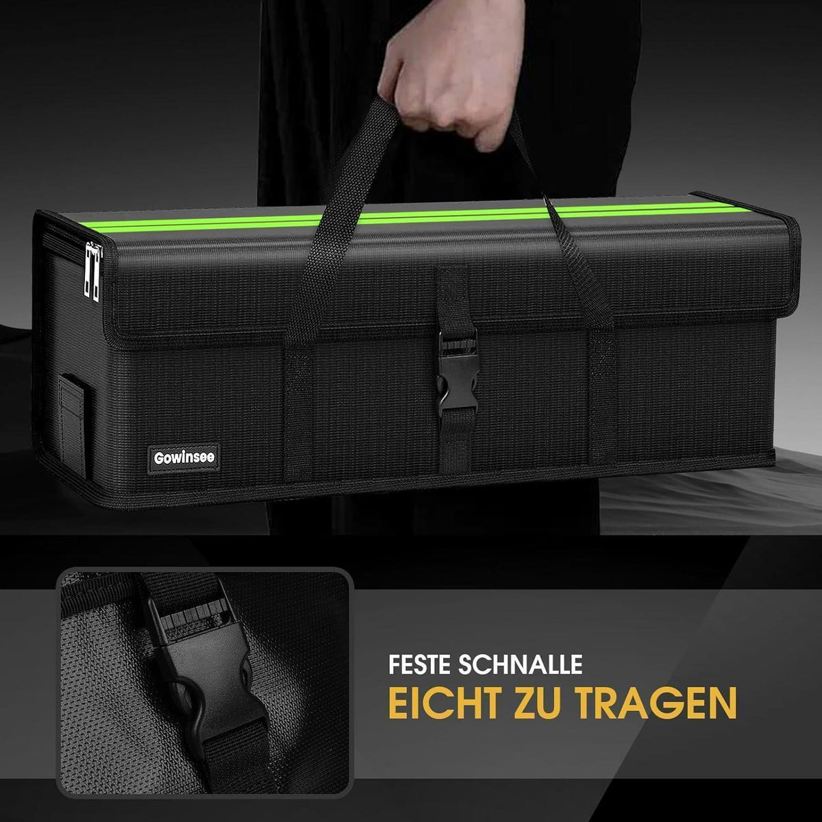 Feuerfeste Ebike Akku Tasche Groß (L) – Sicherer Transport & Lagerung