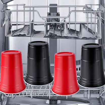 30er Pack Partybecher 450ml - Rot & Blau - Wiederverwendbar & Spülmaschinenfest