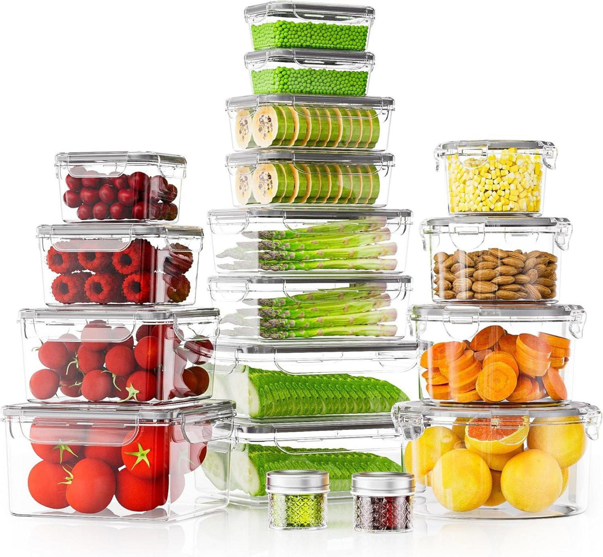Frischhaltedosen Set 18-teilig luftdicht transparent BPA-frei