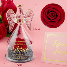 Ewige Rose Engel Freundinnen Geschenk Set Grußkarte – Echte