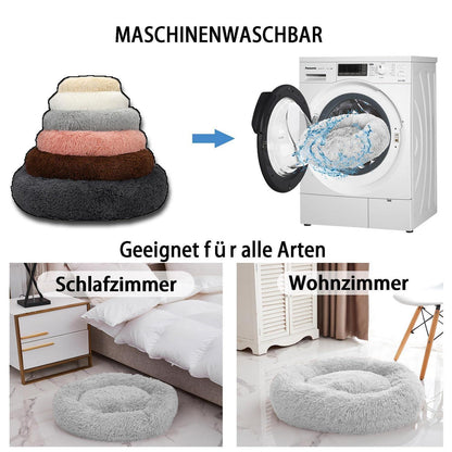 Rundes Hundebett Lila Ø120cm – Orthopädisches Haustierbett