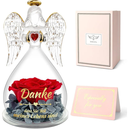 Ewige Rose Engel Geburtstagsgeschenk Box für Frauen, Mutter, Freundin