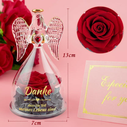 Ewige Rose Engel Geburtstagsgeschenk Box für Frauen, Mutter, Freundin