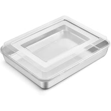 Backblech mit Deckel, Edelstahl, 31,6x24,6x5cm, Tief