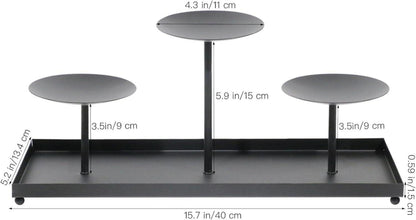 Kerzenhalter aus Metall für Stumpenkerzen, höhenverstellbar