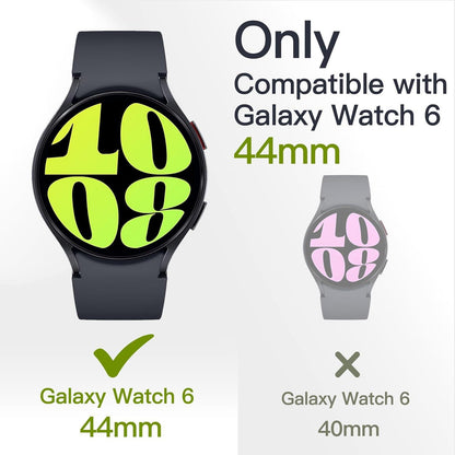 Schutzhülle Samsung Galaxy Watch 6 44mm Silber Glasschutz 2