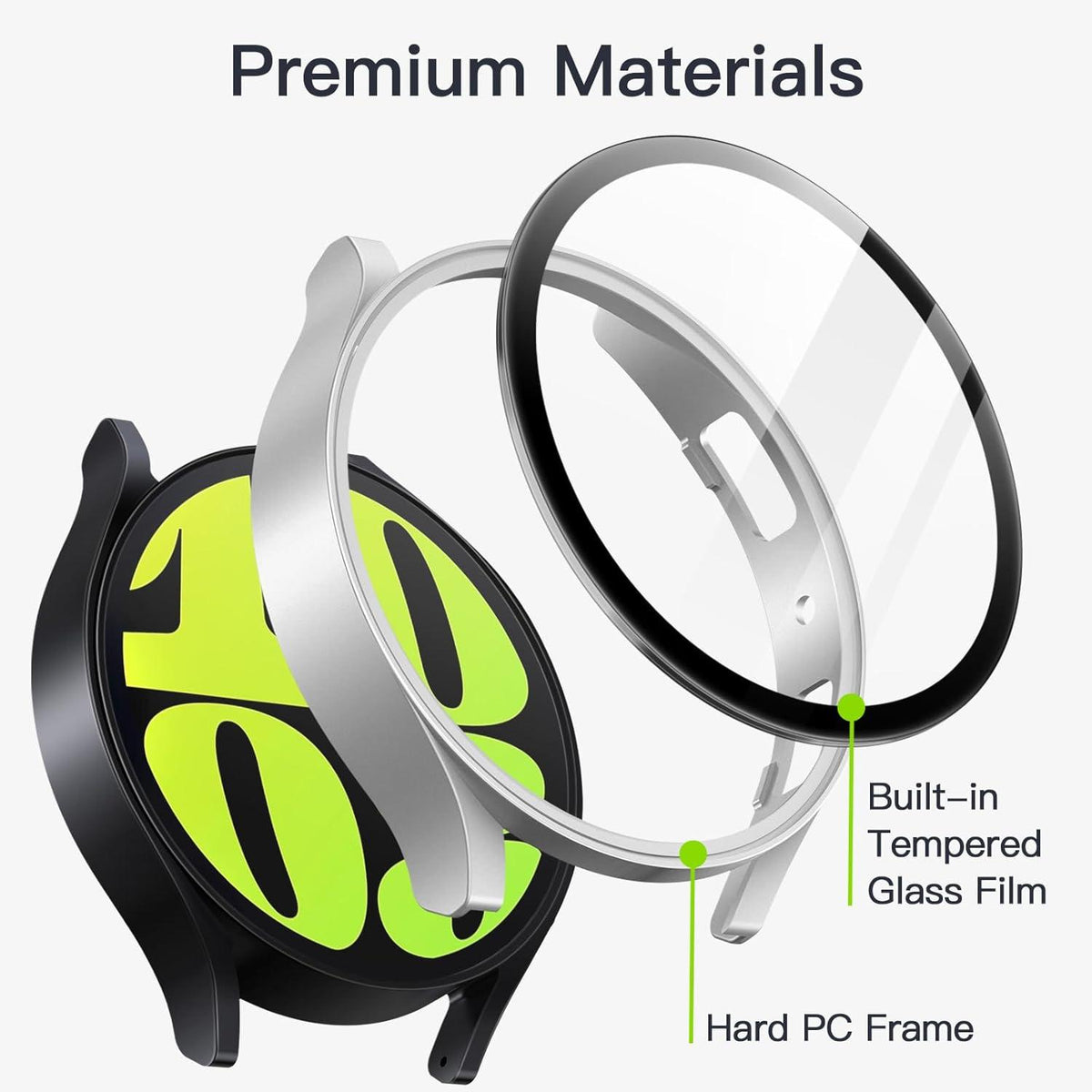 Schutzhülle für Samsung Galaxy Watch 6 44mm Gehärtetes