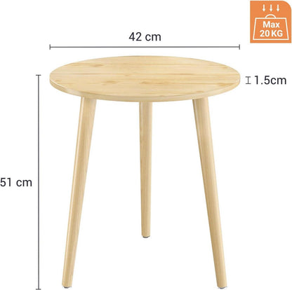 Beistelltisch rund Ø 42 cm Skandinavischer Stil Sofatisch
