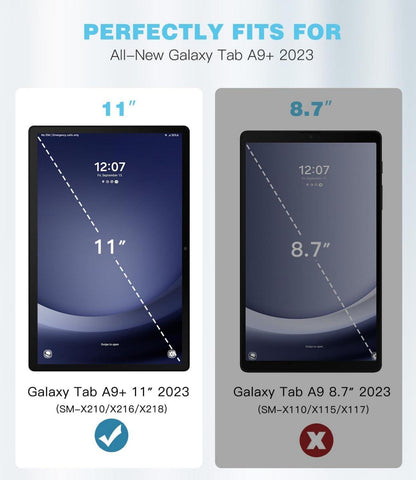 TiMOVO Drehbare Hülle für Samsung Galaxy Tab A9 Plus 11 Zoll