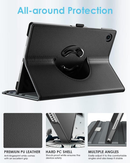 TiMOVO Drehbare Hülle für Samsung Galaxy Tab A9 Plus 11 Zoll 2023 - Schwarz